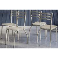 Cadeira Sala de Jantar Portugal 4C007NK Aço Kit 4 Uni Niquel/Nude 16 - Kappesberg - 1