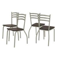 Cadeira Sala de Jantar Portugal 4C007NK Aço Kit 4 Uni Niquel/Branco 106 - Kappesberg - 2