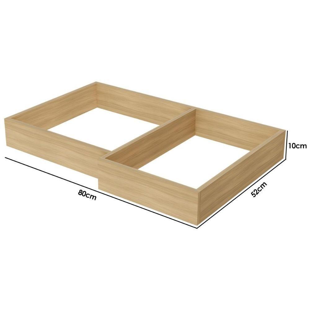 Multiuso de Cozinha Kit de Rodapé de canto Multilinha 80x52x10cm Nature - Nesher - 4