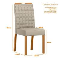 Mesa De Jantar Ambiente Anitta 90x90 Cm Com Vidro Ype Off White E 4 Cadeiras Ype Veludo Nude - 3