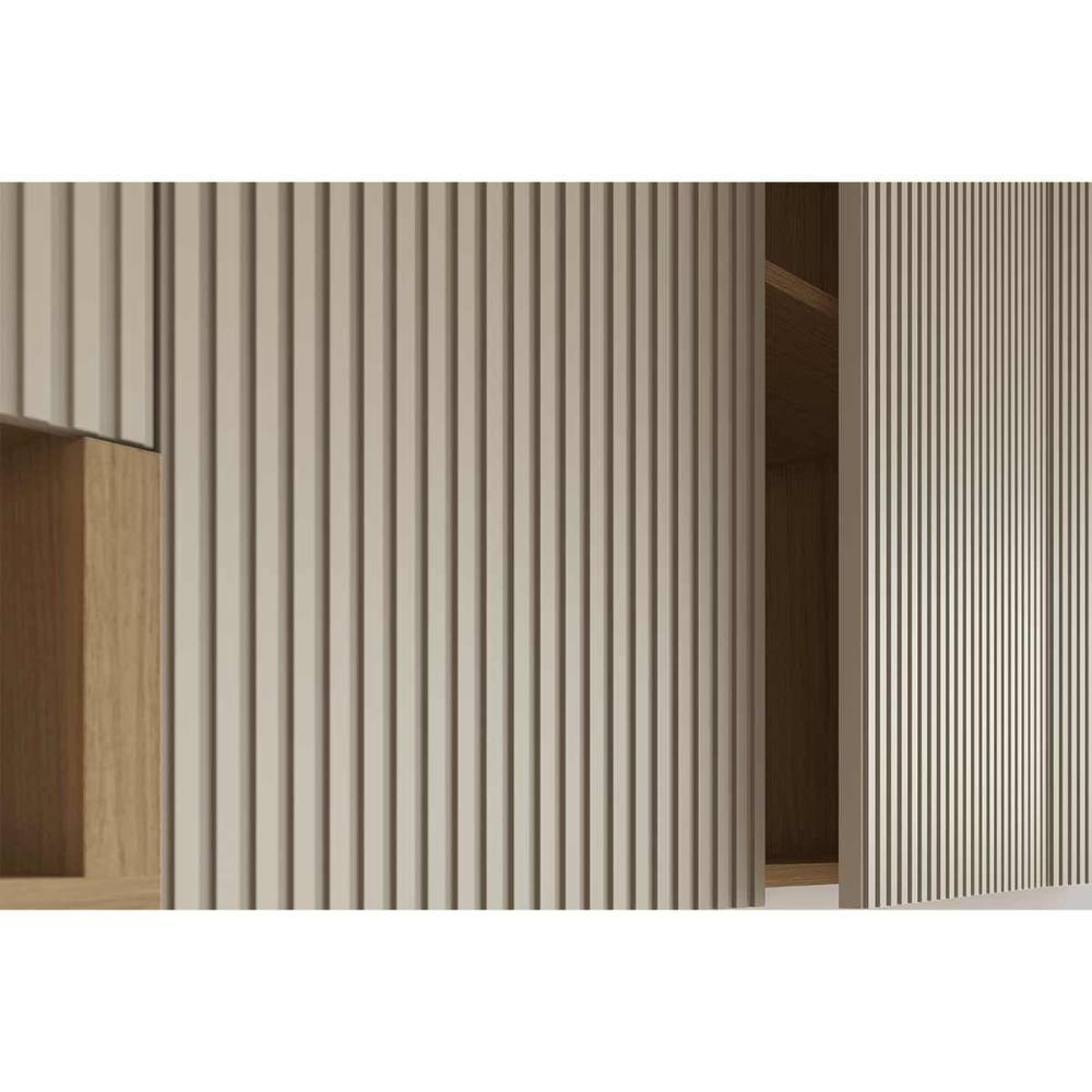 Cozinha Completa Simone Mendes 4 Peças (2Aéreos+1Balcão+1Paneleiro) C4P161 Carvalho/Cinza - Nesher - 8