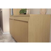 Cozinha Completa Simone Mendes 4 Peças (2Aéreos+1Balcão+1Paneleiro) C4P161 Carvalho/Cinza - Nesher - 9