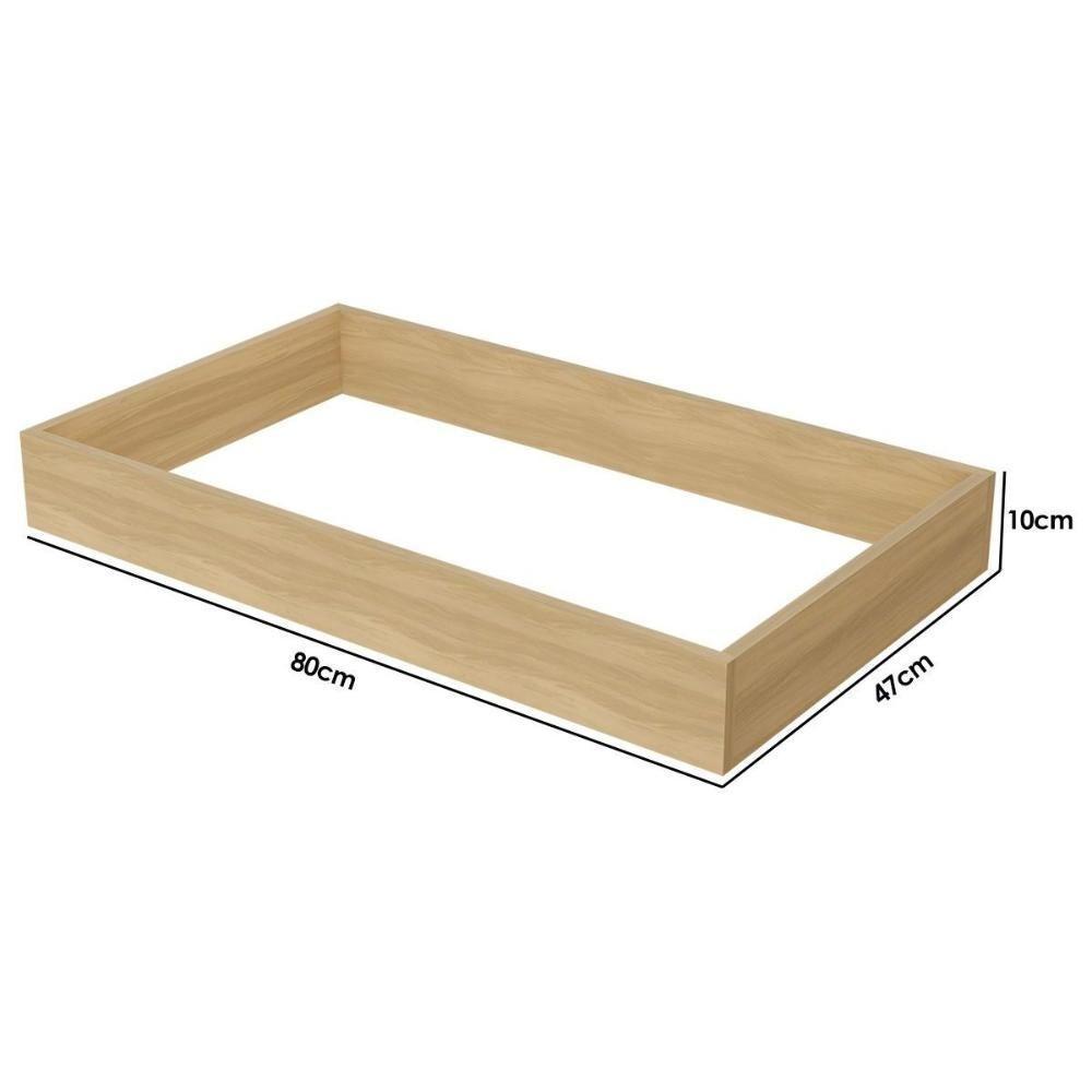 Fechamento de Cozinha Modulado Kit de Rodapé Multilinha 80x47x10cm Nature - Nesher - 4