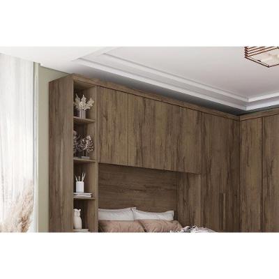 Guarda Roupa Casal Armário Ponte Aéreo Rizon 4 Portas Cumaru MDF