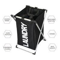 Cesto Roupa Suja Cromado Desmontavel Organizador Lavanderia Multiuso Banheiro Guarda Tudo Compacto - 5