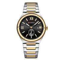 Relógio Masculino De Aço Inoxidável Estilo Casual Exibição Analógica De Quartzo Impermeavel 3atm Prateada Preto - 1