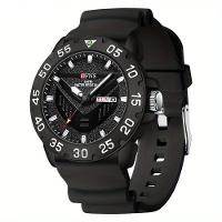 Relógio à Prova D\'água Clássico E Elegante Com Calendário Duplo E Luz Noturna Preto - 1