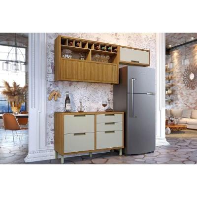 Cozinha Completa Imperatriz 3 Peças (2 Aéreos + 1 Balcãos) C6p45 Freijo-off White - Nesher