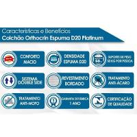 Colchão Solteiro Espuma D20 Platinum (88x188x12) - Orthocrin - 3