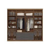 Guarda Roupa Casal 8 Portas e 6 Gavetas 8.6 Master Jatoba/Grafitte - Santos Andirá - 5