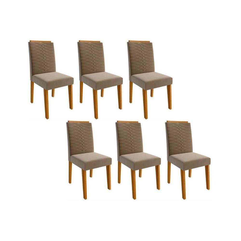 Cadeira Sala de Jantar Clarice Kit 6 Un Nature/Joli - Cimol - 2