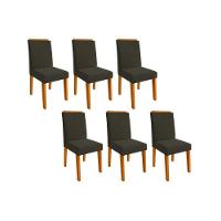 Cadeira Sala de Jantar Clarice Kit 6 Un Nature/Joli - Cimol - 1