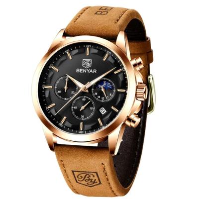 Relógio De Quartzo Masculino Benyar Design Esportivo Impermeavel
