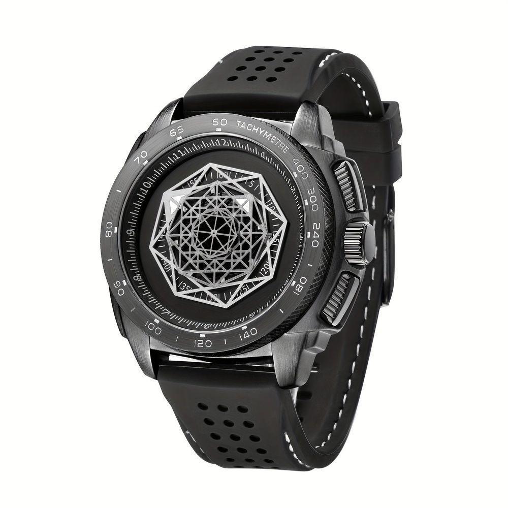 Relógio Esportivo Elegante Multifuncional Luminoso De Silicone Com Design Resistente Preto - 3