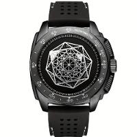 Relógio Esportivo Elegante Multifuncional Luminoso De Silicone Com Design Resistente Preto - 1