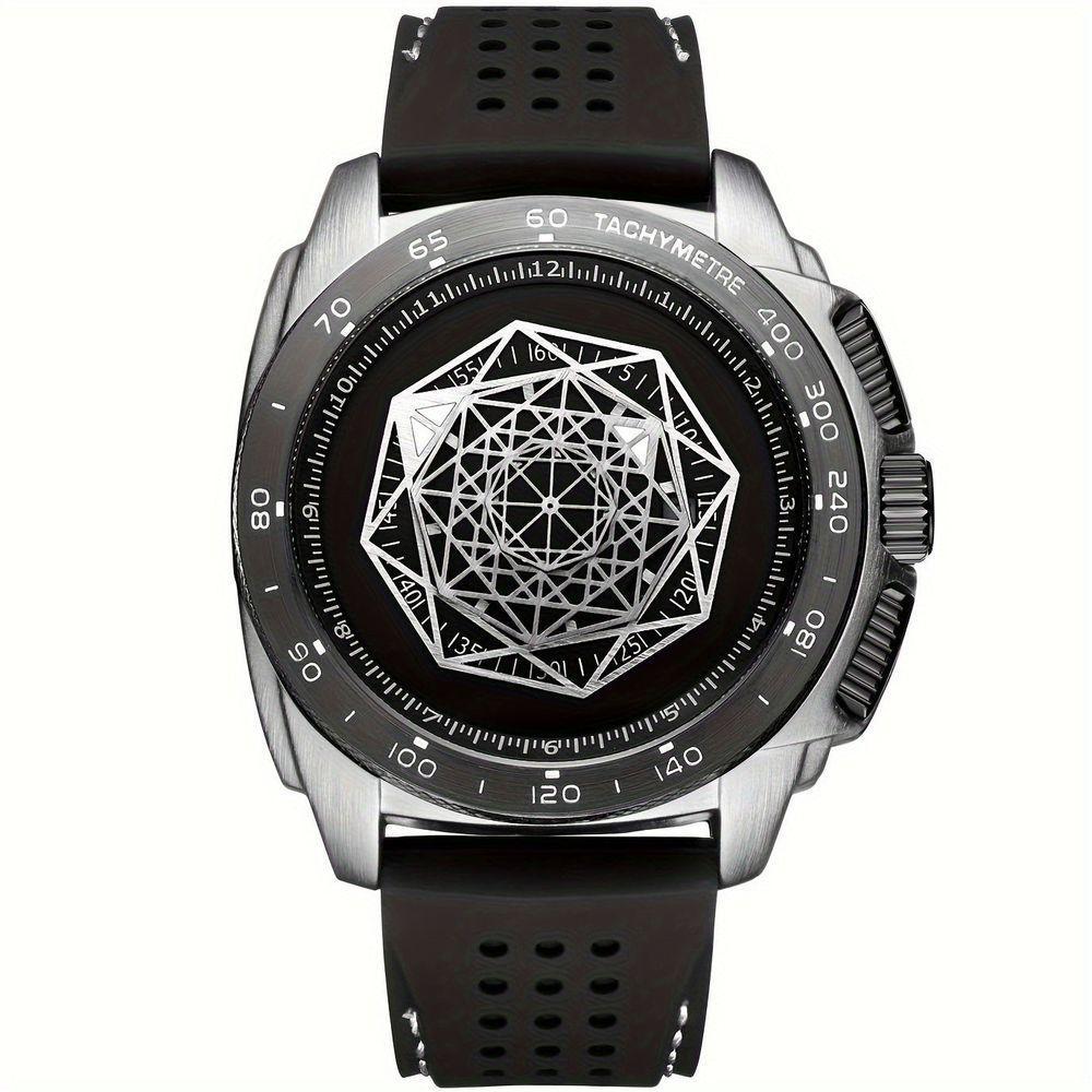 Relógio Esportivo Elegante Multifuncional Luminoso De Silicone Com Design Resistente Prata - 1