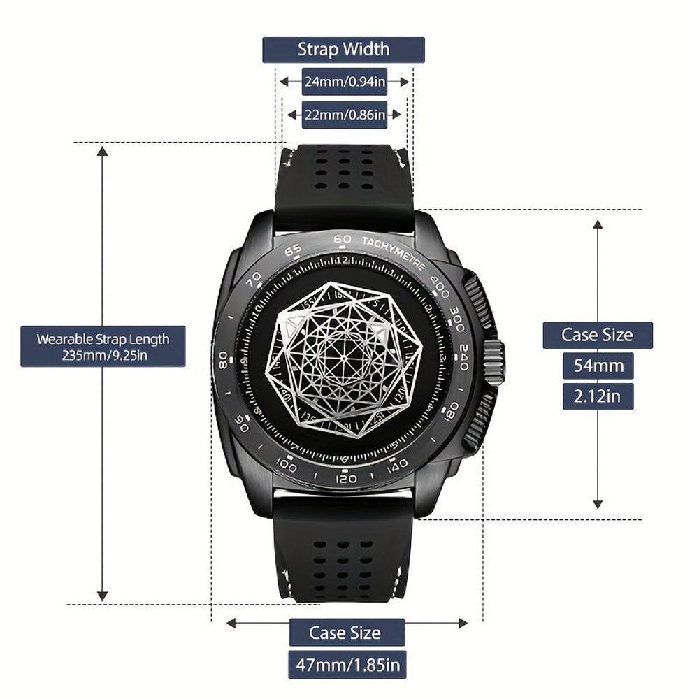 Relógio Esportivo Elegante Multifuncional Luminoso De Silicone Com Design Resistente Prata - 2