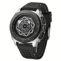 Relógio Esportivo Elegante Multifuncional Luminoso De Silicone Com Design Resistente Prata - 3