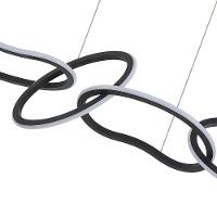 Lustre Pendente Nordecor Zena 2596 Preto Led Bivolt Preto 2596