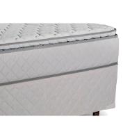 Conjunto Box Baú Solteiro: Colchão Molas Luckspuma MasterPocket Luck Spring + Box CRC Courano Branco(88x188) - 5