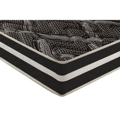 Conjunto Box Baú Queen: Colchão Espuma Paropas D28 / Master AG80 Black Double Face 25 + Base CRC Suede Black (158x198)