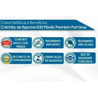 Conjunto Box Baú Casal: Colchão Espuma Polar D33 Pérola Premium + Base CRC Suede Gray (138x188) - 5