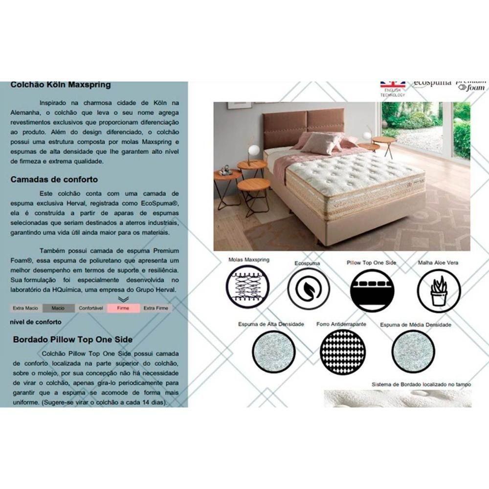 Conjunto Box Solteiro: Colchão Molas Herval Maxspring Koln + Base CRC Suede Clean (88x188) - 4