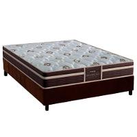 Conjunto Box Viúva: Colchão Anatômico Probel Colchão D33 / Firmepedic ProDormir Advanced Tech1500 Plus Brown + Base CRC Suede Brown(128x188) - 1