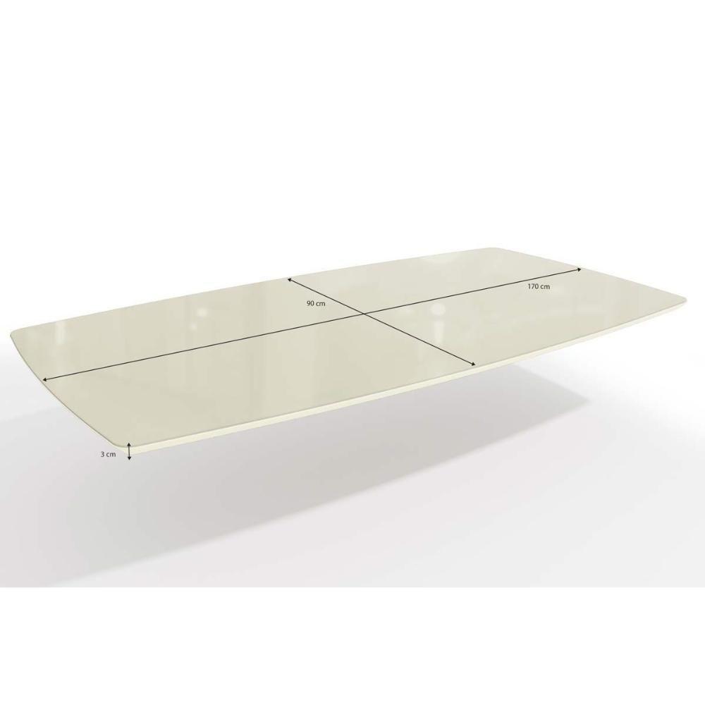 Sala de Jantar Completa Amora Tampo Madeirado c/ Vidro 90x170cm e 6 Cadeiras 2CAD150 Freijo/Off White/Vidro Off White - Eucalipto/V - Kappesberg - 6