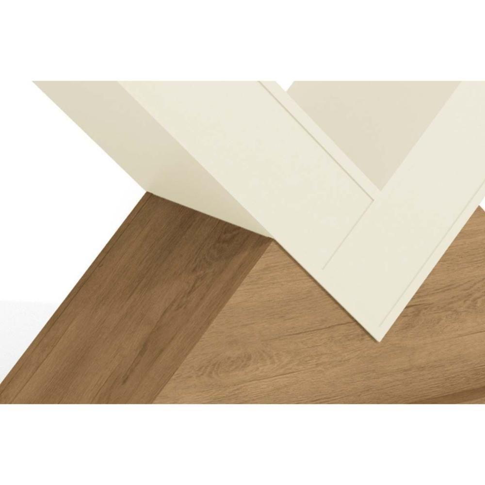 Sala de Jantar Completa Amora Tampo Madeirado c/ Vidro 90x170cm e 6 Cadeiras 2CAD150 Freijo/Off White/Vidro Off White - Eucalipto/V - Kappesberg - 7