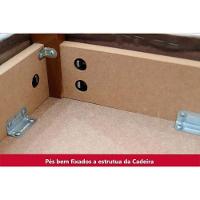 Sala de Jantar Completa Épic SC24 Tampo Madeirado c/ Vidro Canto Curvo 160x90cm e 6 Cadeiras Isa Nature/Veludo Light Bege - Henn - 6