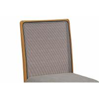 Sala de Jantar Completa Mira Tampo Madeirado c/ Vidro 100x200cm e 8 Cadeiras Lara Carvalho/Preto fosco/Vidro preto - Linho Cinza - Kappesberg - 5