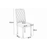 Sala de Jantar Completa Alteia Tampo Madeirado c/ Vidro 90x170cm e 6 Cadeiras 2CAD153 Nogueira/Off White/Vidro Off White - Eucalipto - Kappesberg - 3