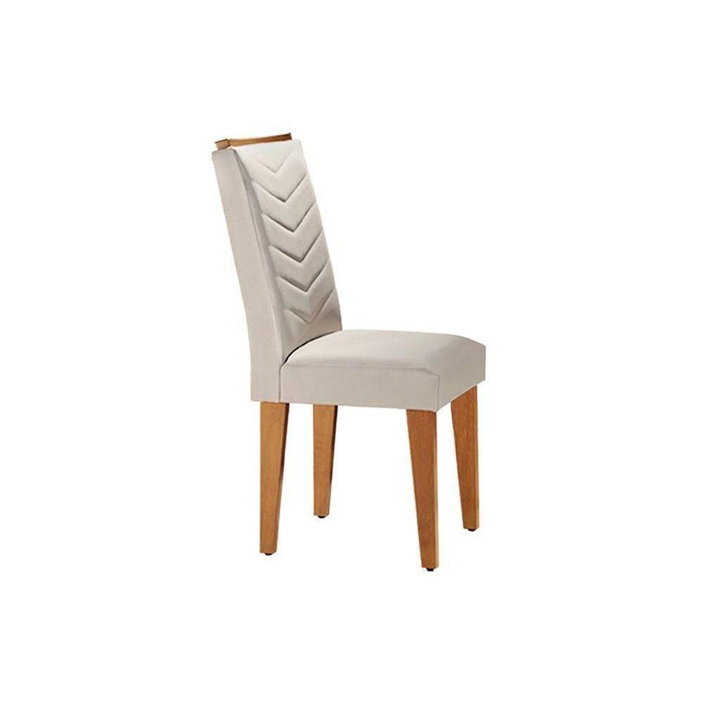 Sala de Jantar Completa Londrina Tampo Madeirado c/ Vidro Curvo 180x90cm e 6 Cadeiras Londrina Imbuia - Veludo Capuccino - Rufato - 7