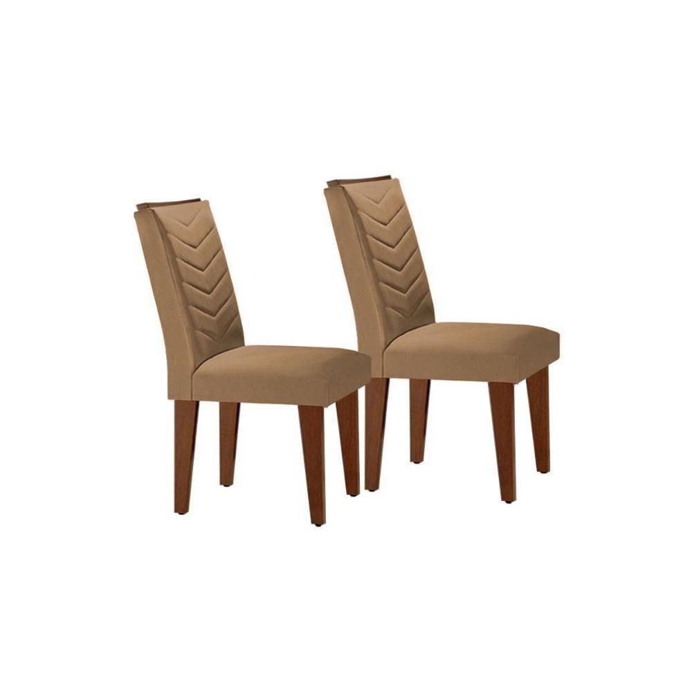 Sala de Jantar Completa Luna c/ Tampo Vidro Canto Curvo 180x90cm e 6 cadeiras Londrina Imbuia/Off White - Suede Capuccino - Rufato - 7