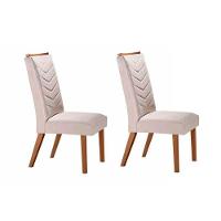 Sala de Jantar Completa Alvorada c/ Tampo Madeirado Canto Reto 180x90cm e 6 Cadeiras Londrina Imbuia/Off White - Suede Creme - Rufato - 6