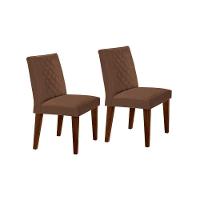 Sala de Jantar Completa Imperatriz Tampo Madeirado c/ Vidro Canto Curvo 180x90 e 6 Cadeiras Jade Imbuia/Grafite - Suede Grafite - Rufato - 7