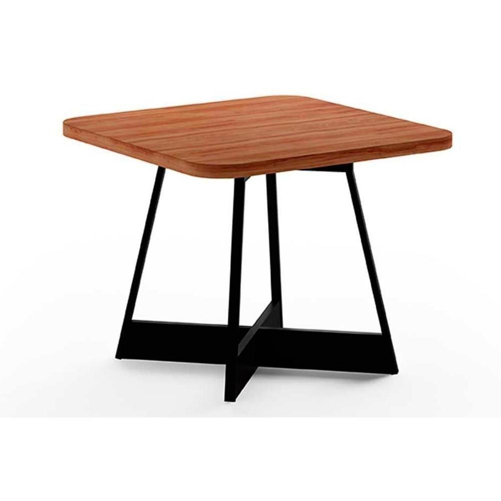 Sala de Jantar Completa Átria 1593 Aço c/ Tampo Madeirado 90x90cm e 4 Cadeiras Duo Preto/Nogal - Preto/Grafite - Preto - Carraro - 8