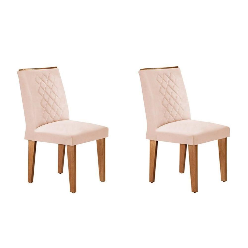 Sala de Jantar Completa Imperatriz Tampo Madeirado c/ Vidro Canto Curvo 180x90 e 6 Cadeiras Jade Imbuia/Grafite - Suede Creme - Rufato - 7