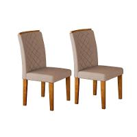 Sala de Jantar Completa Luna c/ Tampo Vidro Canto Curvo 180x90cm e 6 cadeiras Jade Imbuia/Grafite - Suede Capuccino - Rufato - 8