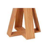 Sala de Jantar Completa Celeste Tampo Madeirado c/ Vidro Redondo 103x103cm e 4 Cadeiras Julia Freijo/Off White - Suede Lunar - DJ Móveis - 8