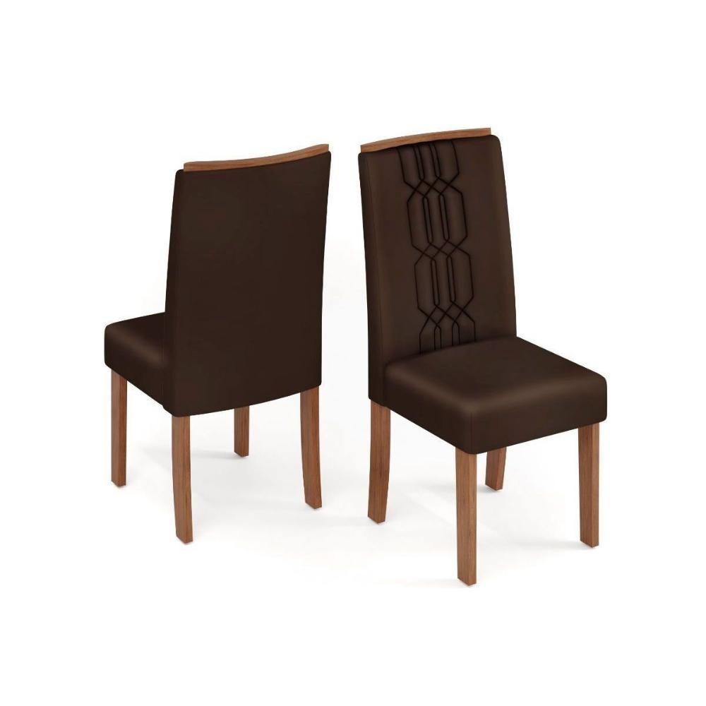 Sala de Jantar Completa Fler Tampo Madeirado c/ Vidro 90x90cm e 4 Cadeiras Zoe Freijo/Off White - Suede Creme - DJ Móveis - 8