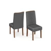 Sala de Jantar Completa Fler Tampo Madeirado c/ Vidro 90x90cm e 4 Cadeiras Zoe Freijo/Off White - Suede Creme - DJ Móveis - 7