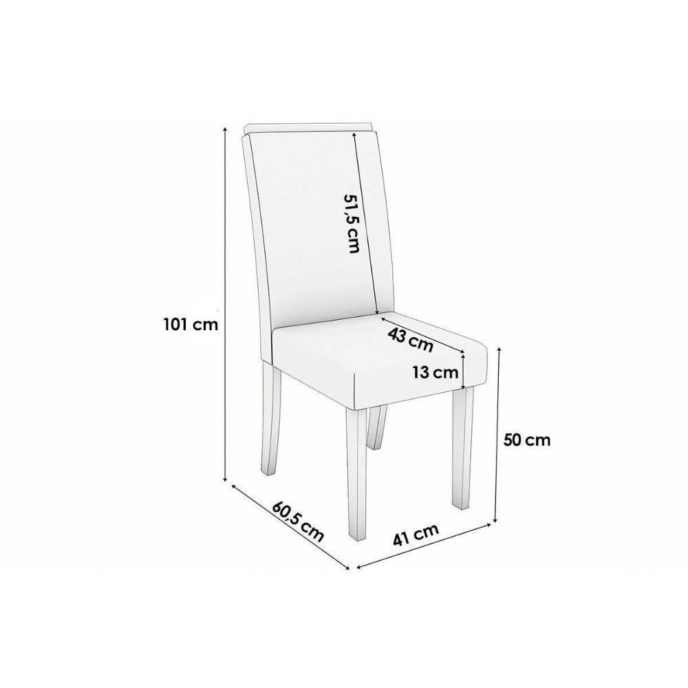 Sala de Jantar Completa Lótus Tampo Madeirado c/ Vidro 105x105cm e 4 Cadeiras 2CAD142 Nogueira/Off White/Vidro Off White - Veludo Ma - Kappesberg - 4