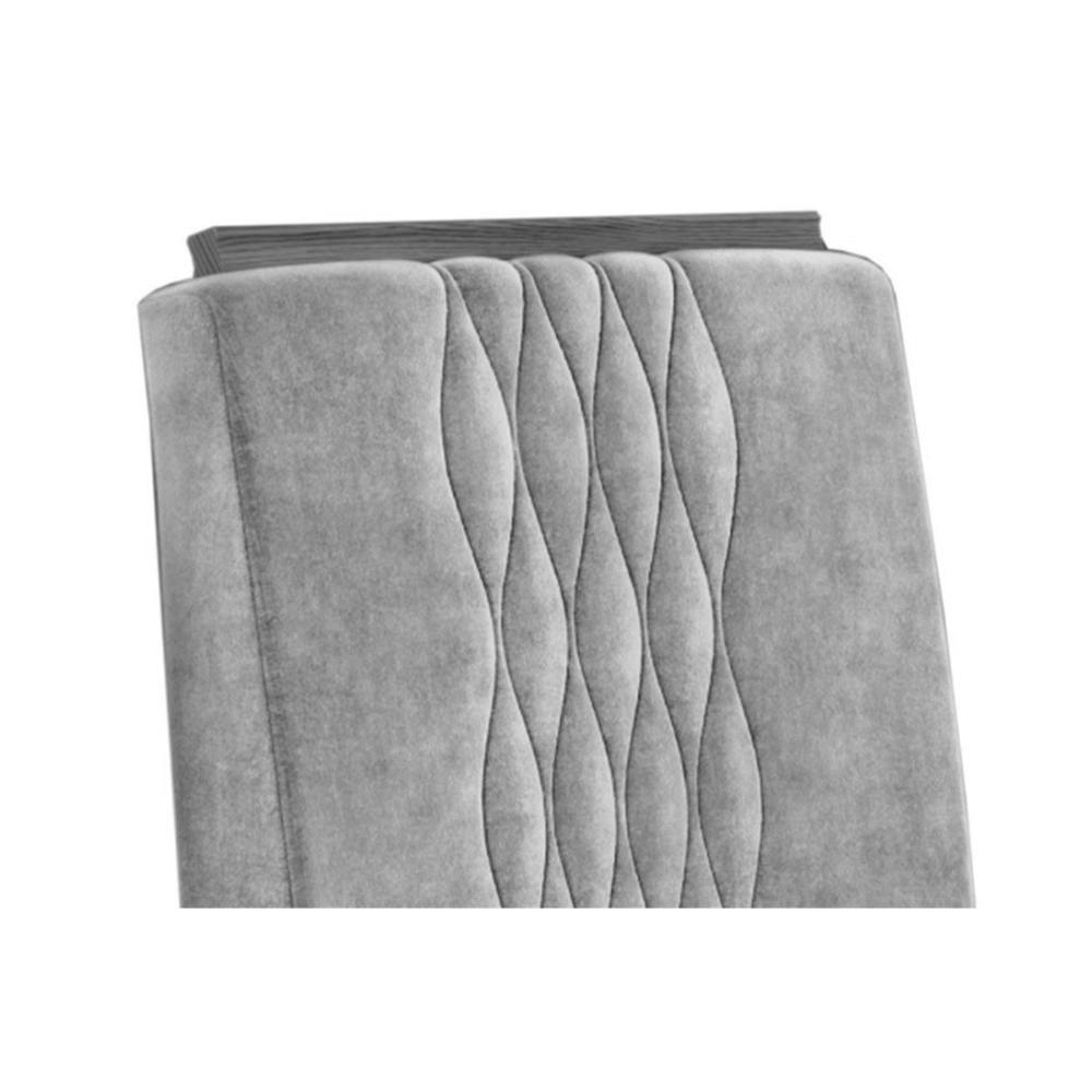 Sala de Jantar Completa Celeste Tampo Madeirado c/ Vidro Curvo 120x90cm e 4 Cadeiras Lia Cedro/Off White - Linho Neve - DJ Móveis - 7