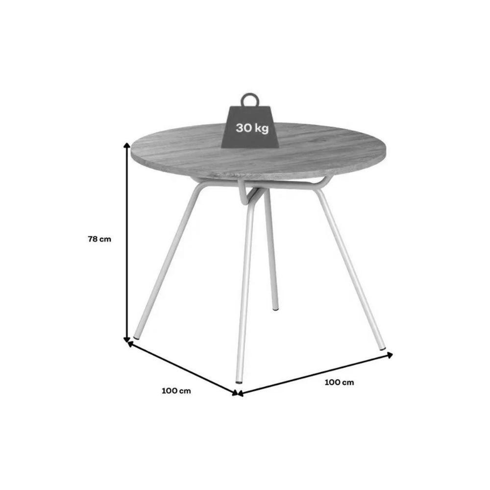 Sala de Jantar Completa 1588 c/ Tampo Madeirado 100cm e 4 Cadeiras 1738 Freijo/Rose - Cobre/Linho Areia/Courino Carame - Carraro - 3