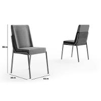 Sala de Jantar Completa Stellar 1599 Aço c/ Tampo Madeirado 100cm e 4 Cadeiras Hug Rose/Petra - Rose/Areia -  Caramelo - Carraro - 3