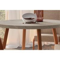 Sala de Jantar Completa Stellar 1599 Aço c/ Tampo Madeirado 100cm e 4 Cadeiras Hug Rose/Petra - Rose/Areia -  Caramelo - Carraro - 5