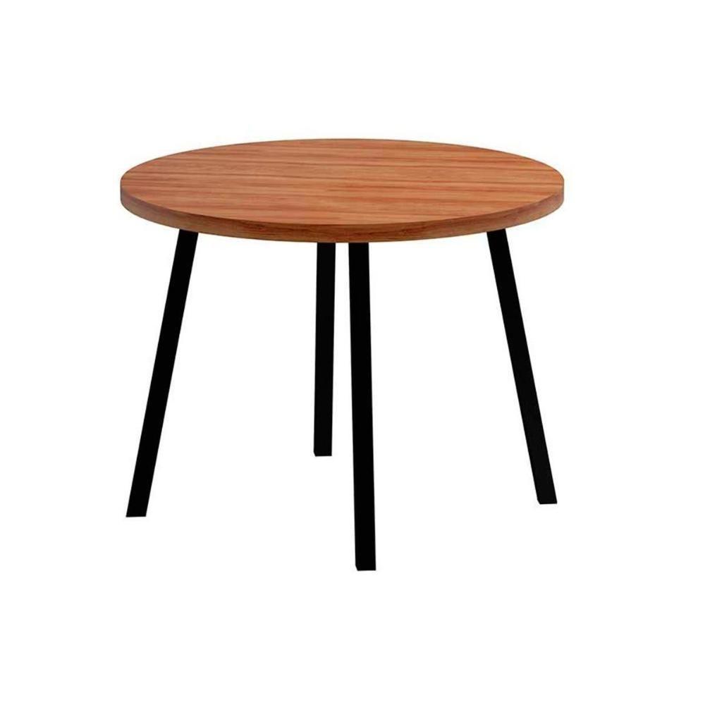 Sala de Jantar Completa Stellar 1599 Aço c/ Tampo Madeirado 100cm e 4 Cadeiras Hug Preto/Nogal - Preto/Grafite - Preto - Carraro - 7