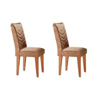 Sala de Jantar Completa Alvorada Tampo Madeirado c/ Vidro Canto Reto 180x90cm e 6 Cadeiras Londrina Imbuia/Off White - Suede Capuccino - Rufato - 7